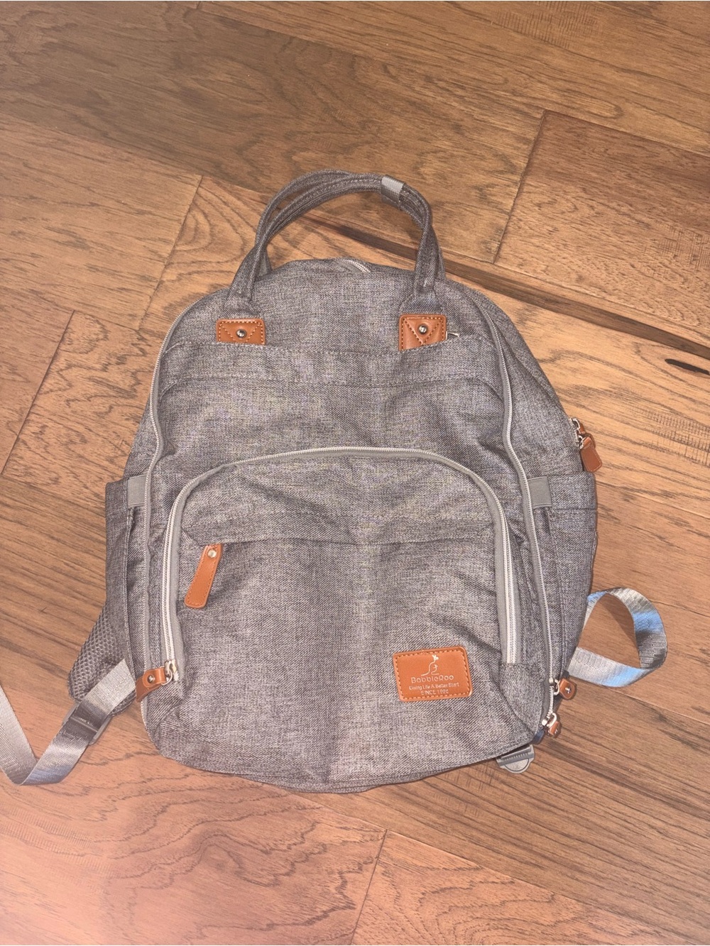 Babbleroo Gray Diaper Backpack 🍼